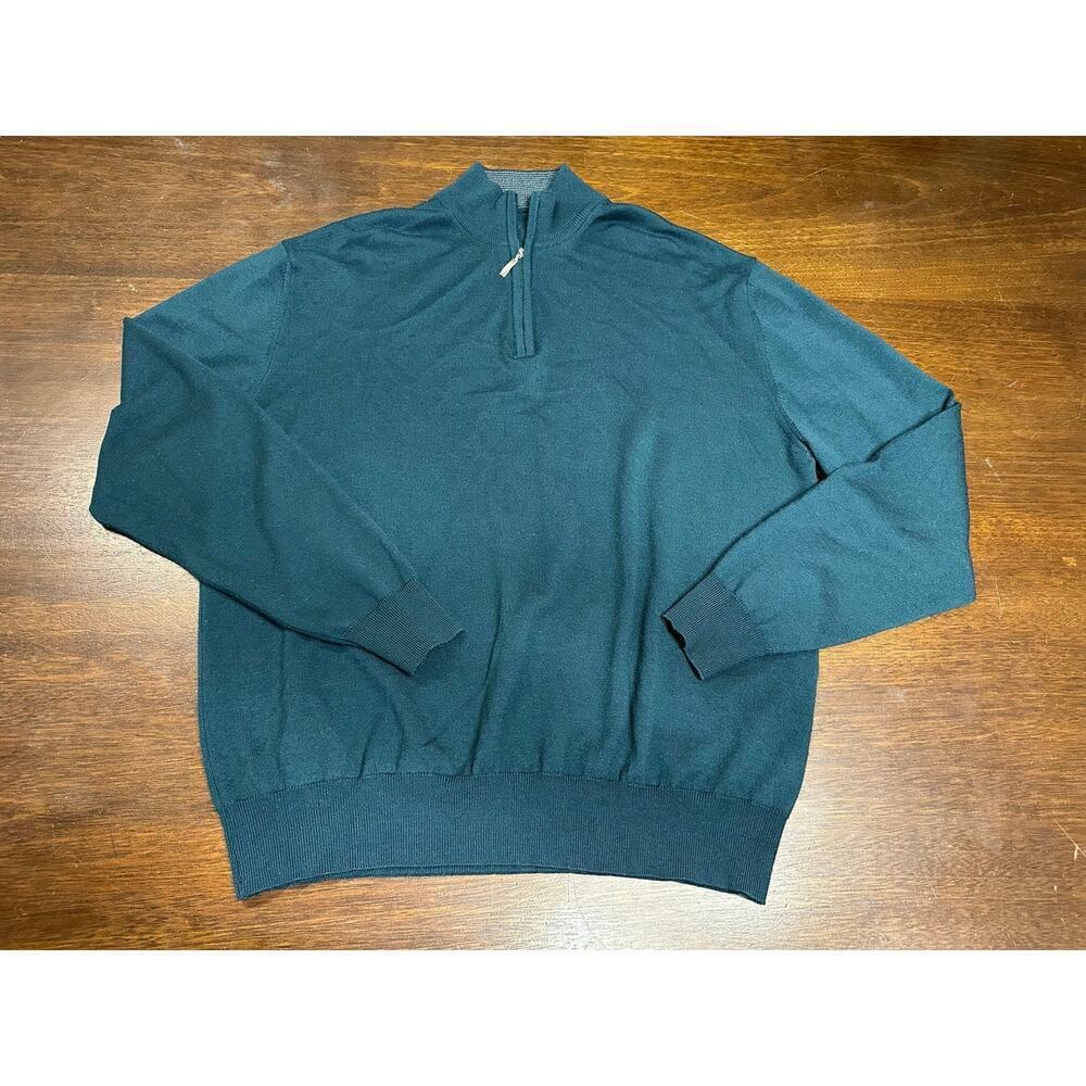 Merino Wool Blend Sweater Men XL Layer Outdoor Winter Warm Old Money Academia